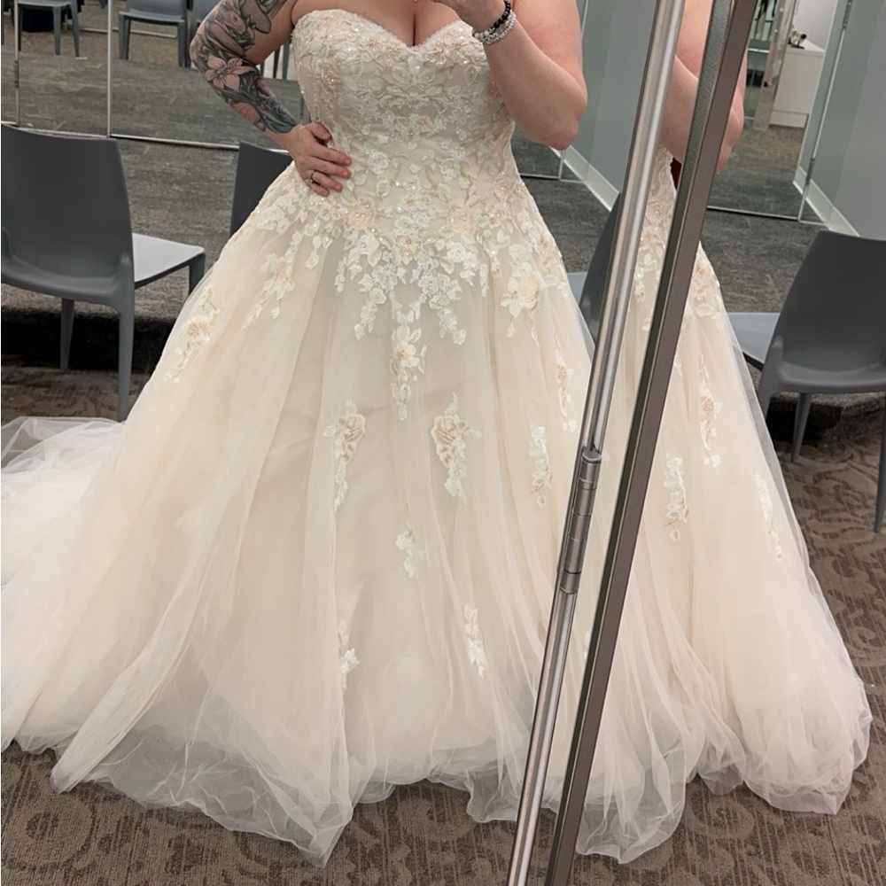 David’s bridal wedding dress and matching veil